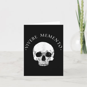 Stoic Philosophy Vivere Memento Skull Stoicism Quo Card