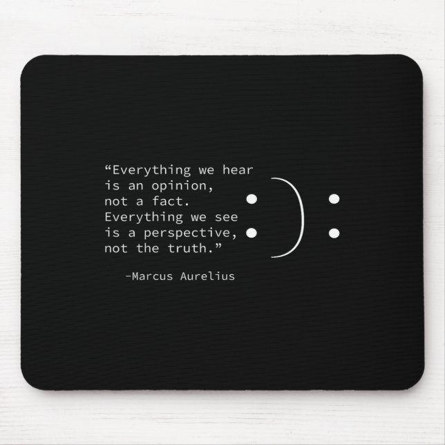 Stoic Quote By Marcus Aurelius, Stoicism Philosoph Mouse Pad (Front)