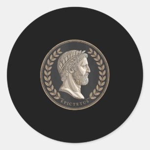 Stoic Roman Epictetus Bust Tank Top_1  Classic Round Sticker