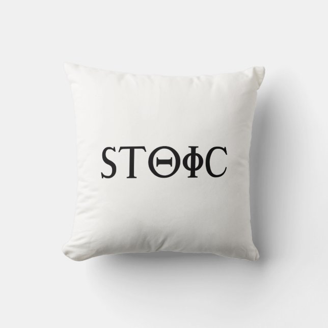 Stoic Throw Pillow (Front)
