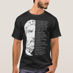 Stoicism Epictetus Stoic Philosophy Quote Life Tas T-Shirt