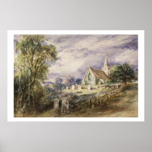 Stoke Poges Church, 1833 (w/c on paper) Poster