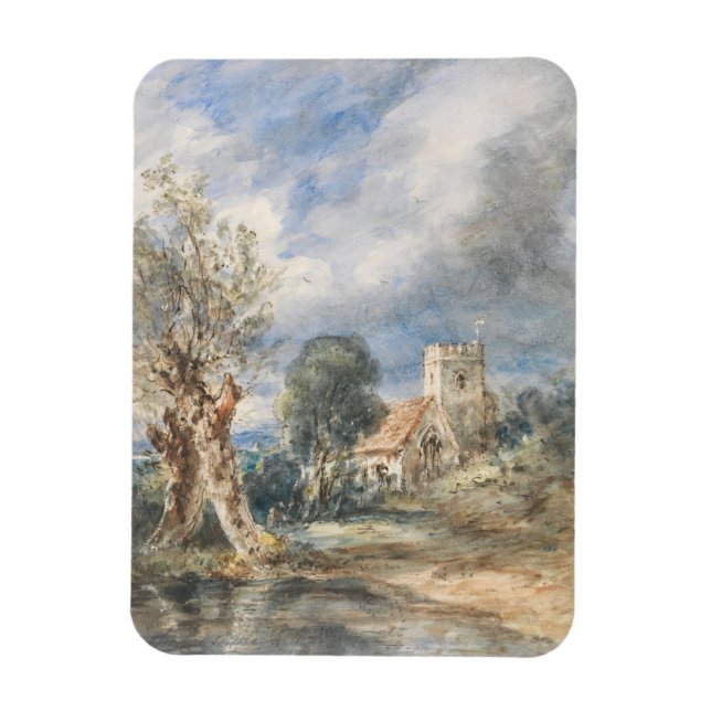 Stoke Poges Church (1834) John Constable Magnet (Vertical)