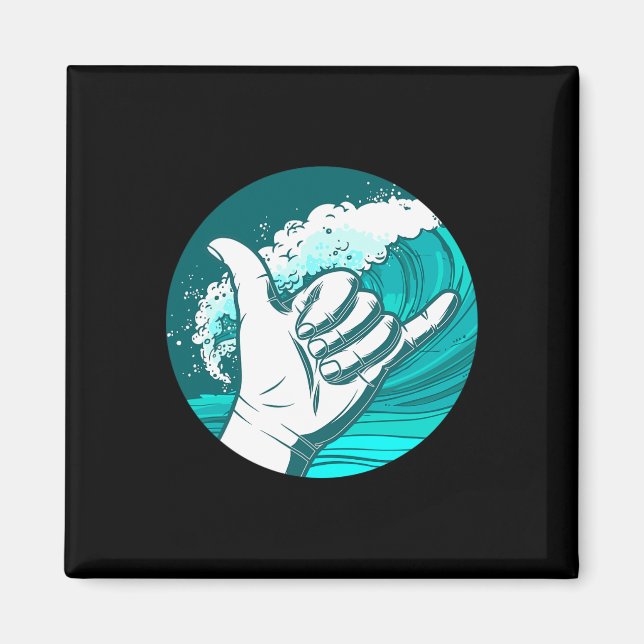 Stoked Hand Surfing  Magnet (Front)