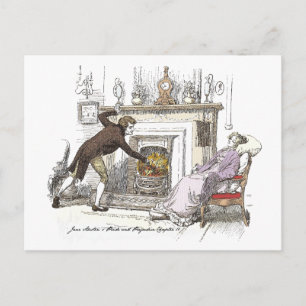 Stoking the Fire - Jane Austen Pride & Prejudice Postcard