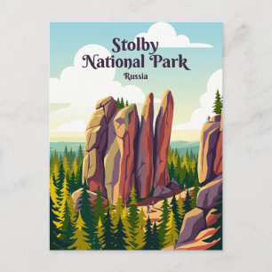 Stolby National Park Russia Postcard