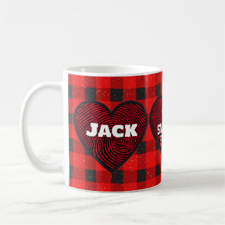 Stole My Heart Love Plaid Classic Mug, 325 ml Coffee Mug