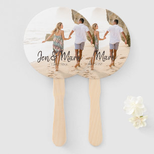 Stolen Photo. Name and Year Typography. Hand Fan