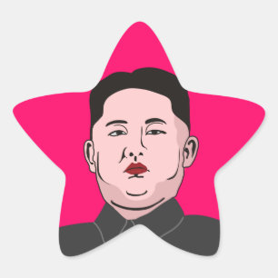 Stolid Kim Jong-un Star Sticker