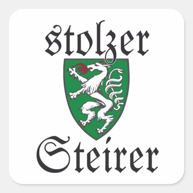 Stolzer Steirer Steiermark Austria Coat of arms Square Sticker (Front)