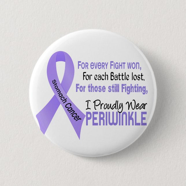 Stomach Cancer I Proudly Wear Periwinkle 1 2 Inch Round Button (Front)