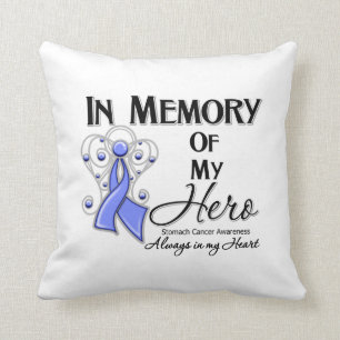 Stomach Cancer In Memory of My Hero Throw Pillow