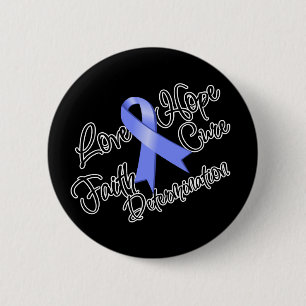 Stomach Cancer Love Hope Determination 2 Inch Round Button