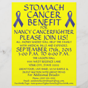 Stomach Cancer Ribbon Benefit Flyer