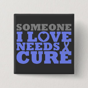 Stomach Cancer Someone I Love Needs A Cure 2 Inch Square Button