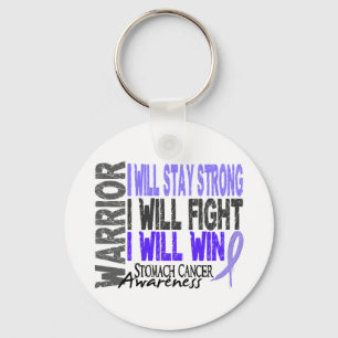 Stomach Cancer Warrior Keychain