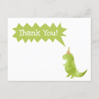Stomp and Chomp Green Dinosaur Theme Thank You