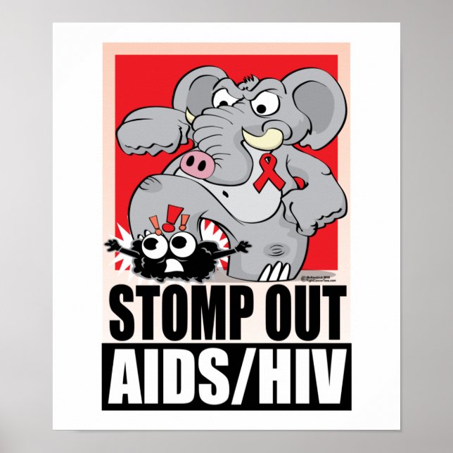 Stomp Out AIDS/HIV Poster (Front)