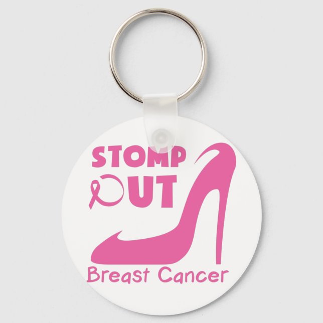 Stomp Out Breast Cancer Keychain (Front)