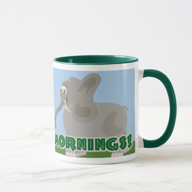 Stomp Out Mornings Elephant Mug (Right)