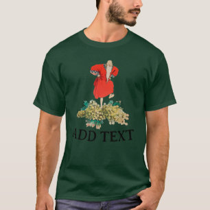 Stomping Grapes, Vino, edit text, T-Shirt