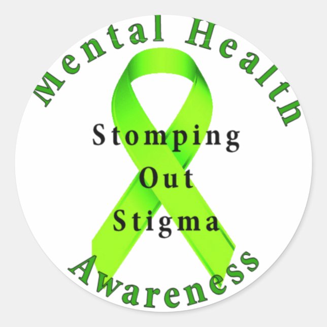 Stomping Out Stigma Classic Round Sticker (Front)
