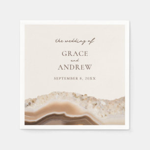 Stone Agate Marble Wedding Napkin