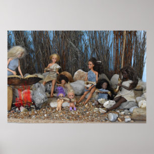 Stone Age Barbeque Poster
