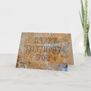 Stone Age Happy Birthday Bob Card
