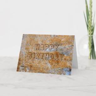 Stone Age Happy Birthday Card