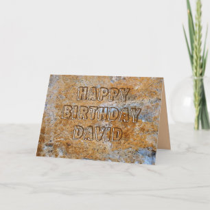 Stone Age Happy Birthday David Card