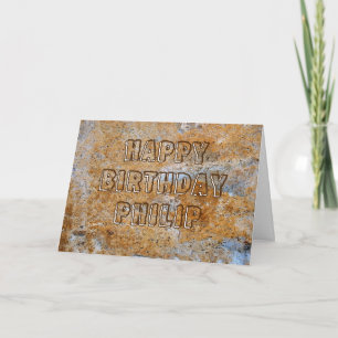 Stone Age Happy Birthday Philip Card