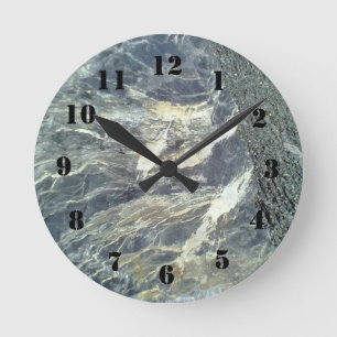 Stone and rock round clock