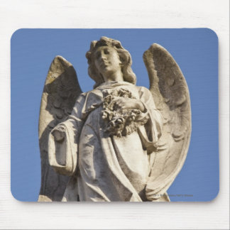 Stone Angel Looking Down Statue in Buenos Aires Mouse Pad