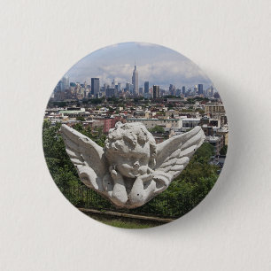 Stone Angel views Manhattan 2 Inch Round Button