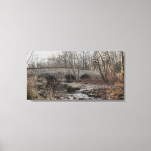 Stone Arch Bridge At Weitzel's Mill - Green Lane Canvas Print