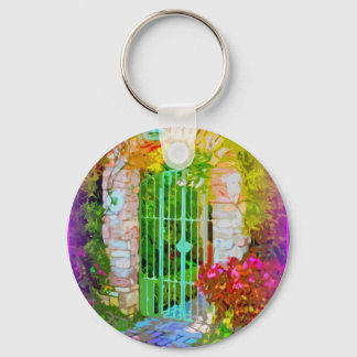 Stone Arch Colourful Gate Keychain