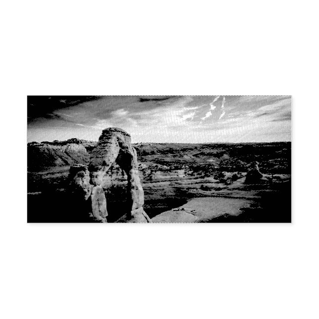 Stone arch self-inking stamp (Design)