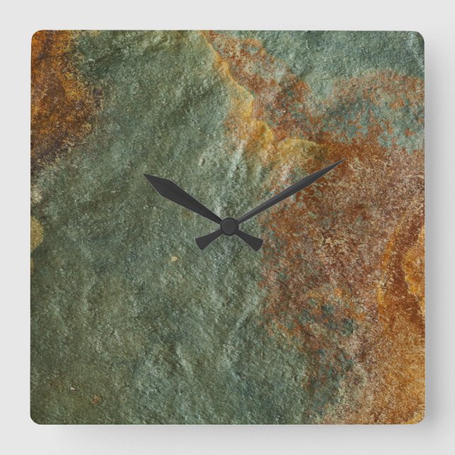 Stone Background - Slate Rock Customized Template Square Wall Clock (Front)