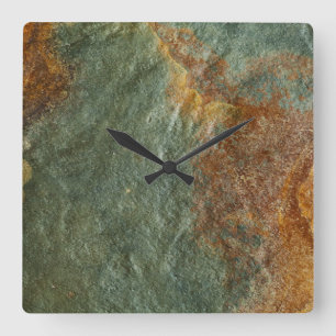 Stone Background - Slate Rock Customized Template Square Wall Clock