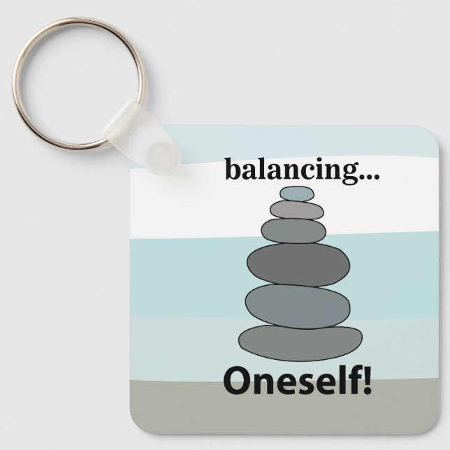Stone Balancing  Keychain (Front)