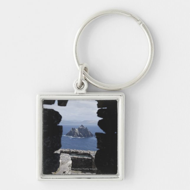 Stone Beehive Monk Huts Clochanson Skellig Michael Keychain (Front)