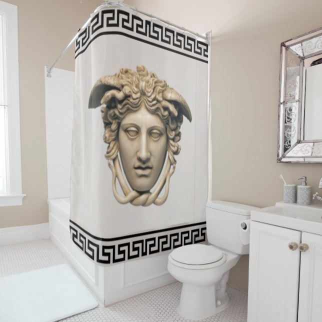 Stone Beige Medusa Greek Key Designer (In Situ)