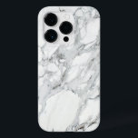 Stone Black White Grey Carrara Marble Case-Mate iPhone 14 Pro Case<br><div class="desc">Carrara marble photograph printed on iphone case. Customize with your name or images.</div>