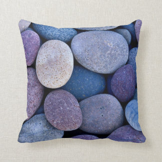 Stone blue rocks throw pillow