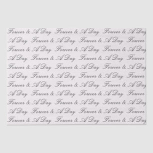 Stone Blush Forever Personalized Quote Wedding Tissue Paper