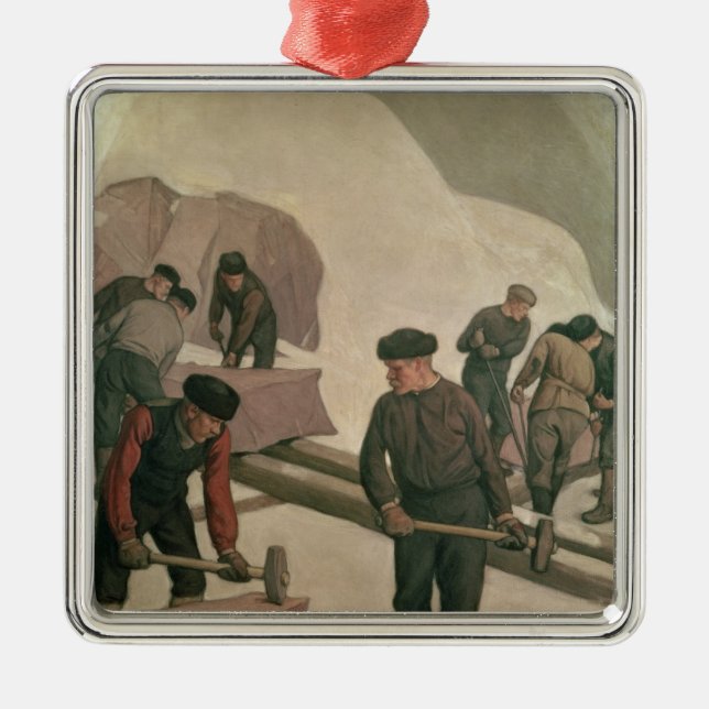 Stone Breakers, 1903 Metal Ornament (Front)