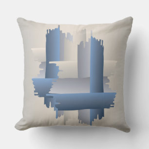 stone brick city throw pillow