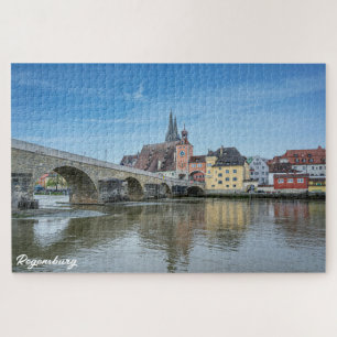 Stone Bridge in Regensburg, Germany Jigsaw Puzzle