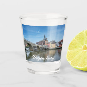 Stone Bridge in Regensburg, Germany Shot Glass